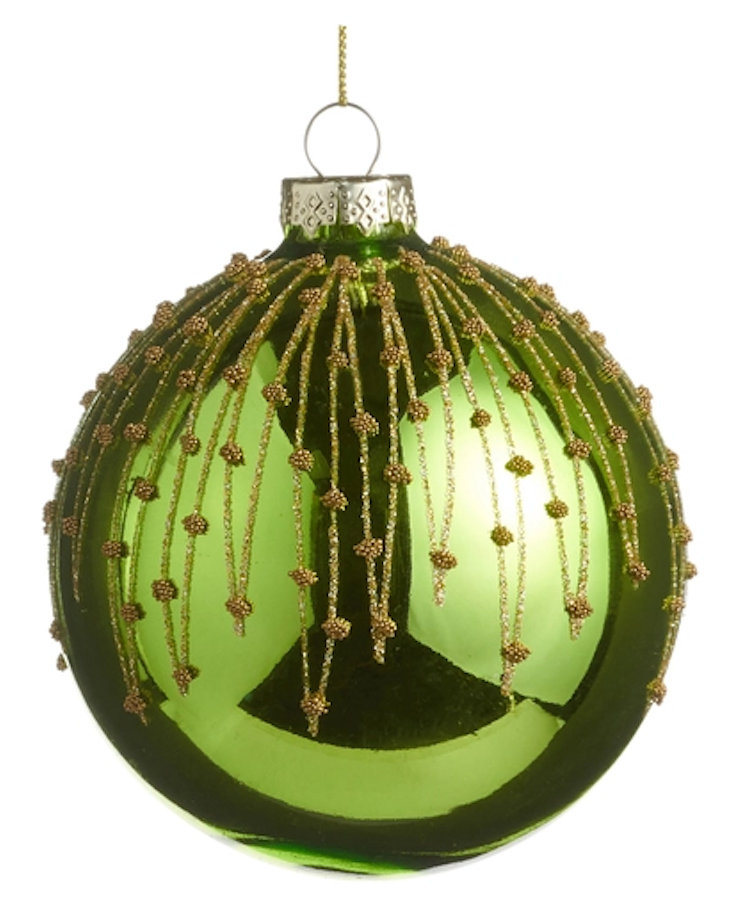 GOLD DRIP BALL ORNAMENT