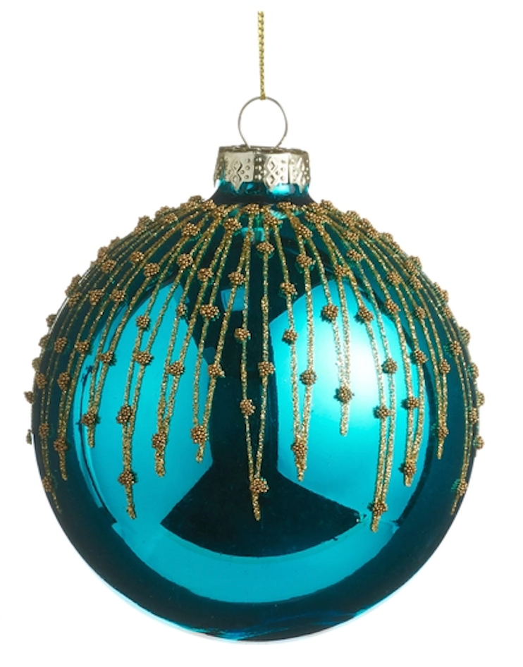 GOLD DRIP BALL ORNAMENT