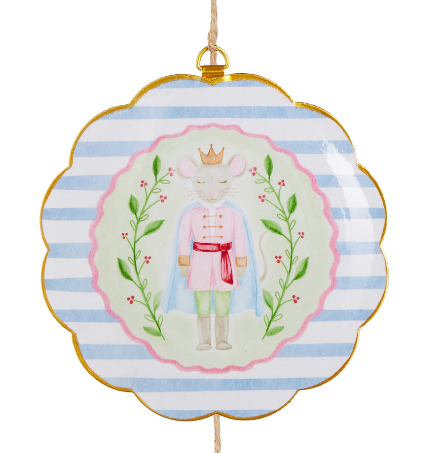 PASTEL NUTCRACKER STORY SCALLOPED FRAME ORNAMENT