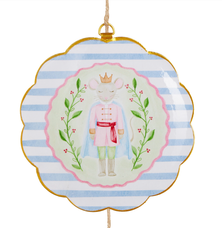 PASTEL NUTCRACKER STORY SCALLOPED FRAME ORNAMENT