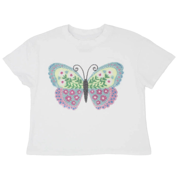 SEQUIN BUTTERFLY BOXY TEE