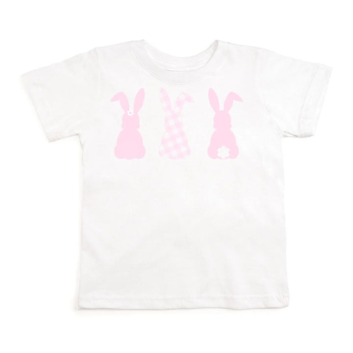 GINGHAM BUNNY TRIO WHITE TEE