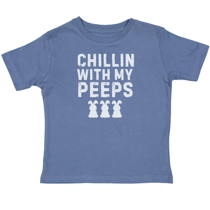 CHILLIN WITH MY PEEPS INDIGO TEE