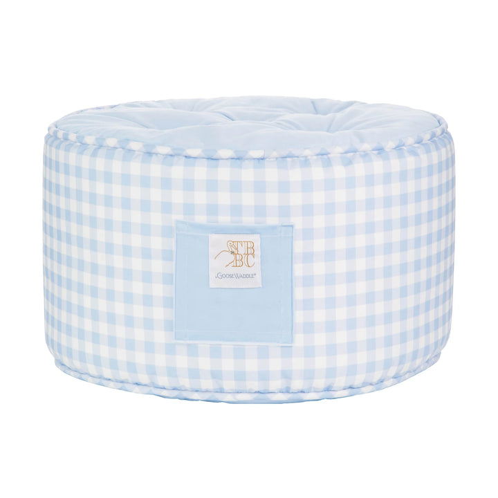 THE BEAUFORT BONNET COMPANY BUCKHEAD BLUE GINGHAM POUF