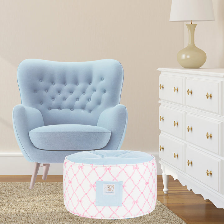 THE BEAUFORT BONNET COMPANY BELLE MEADE BOW POUF