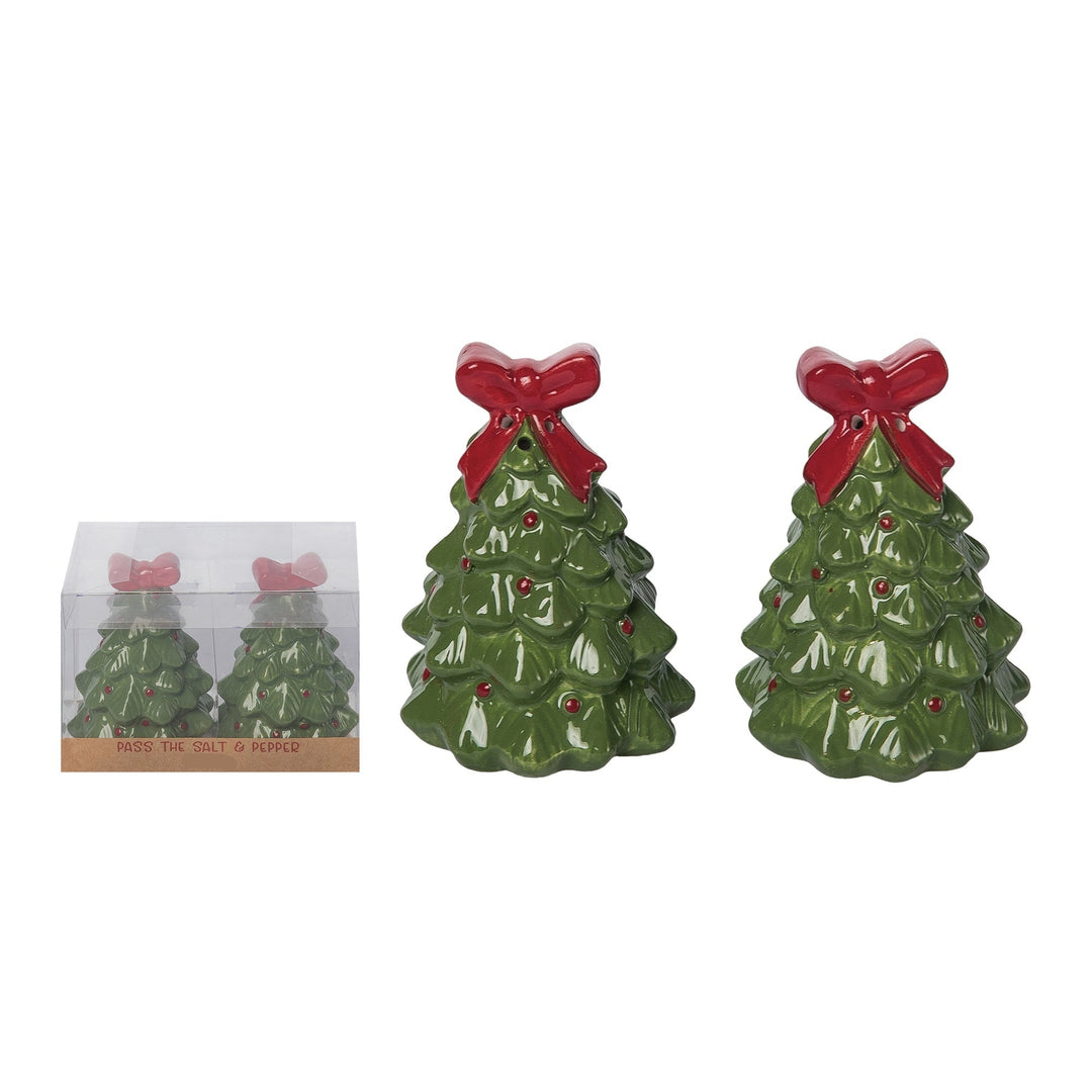 holiday christmas tree salt & pepper shakers