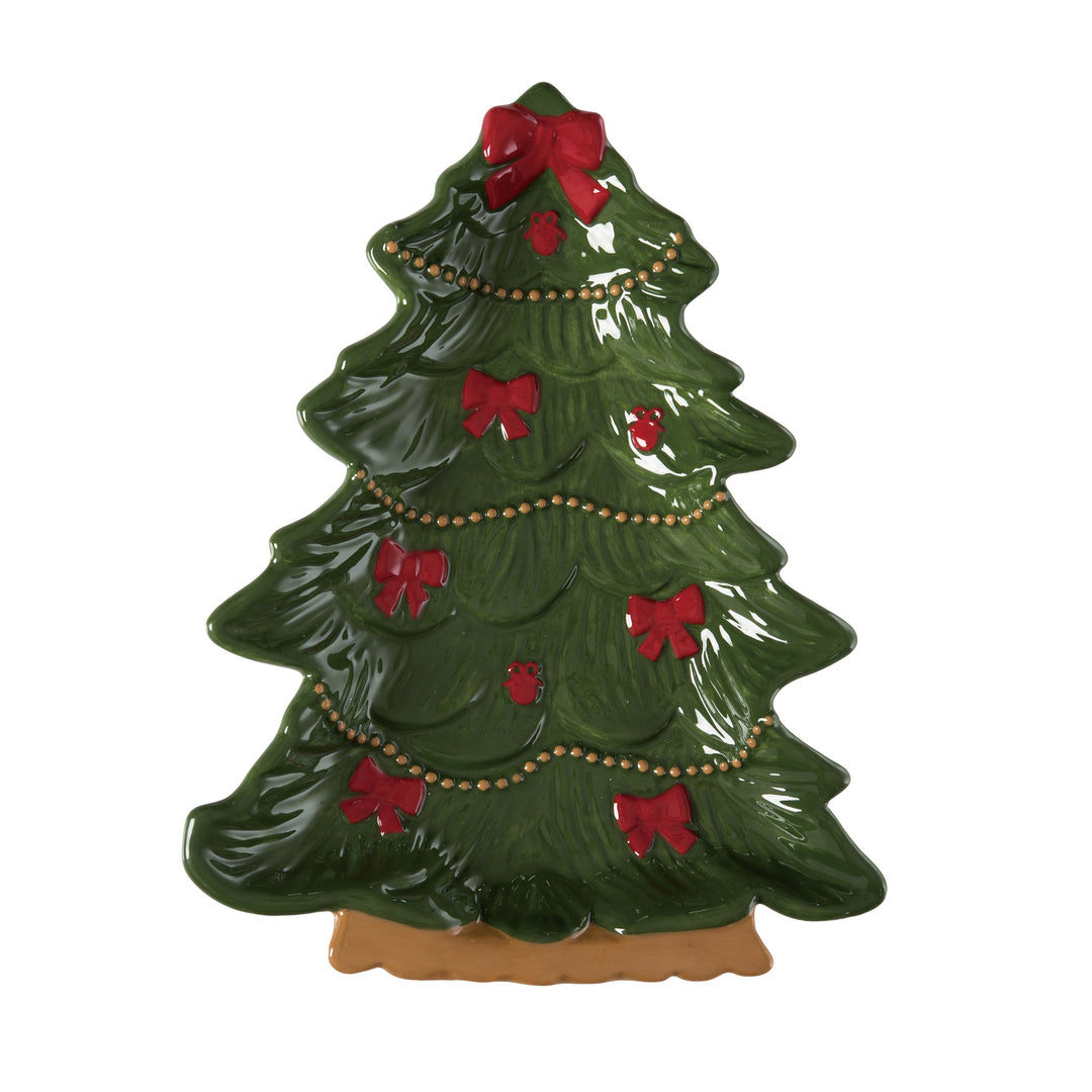 classic tree platter on white background