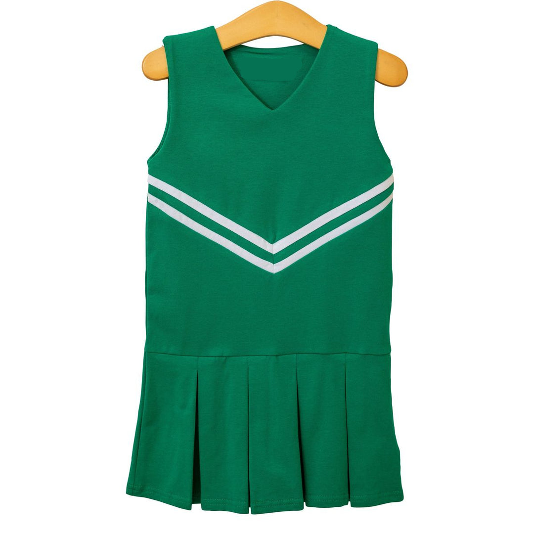 GREEN KNIT CHEER UNIFORM DRESS