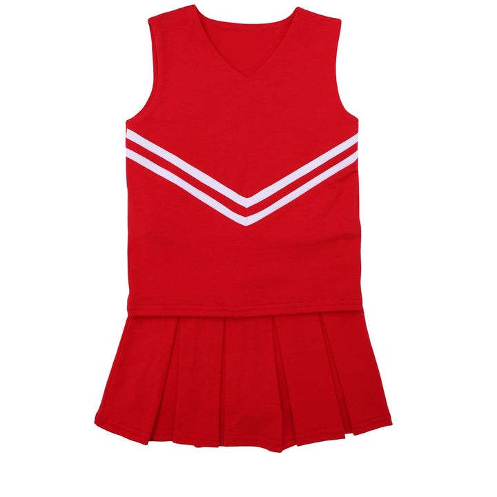 RED KNIT CHEER UNIFORM SET