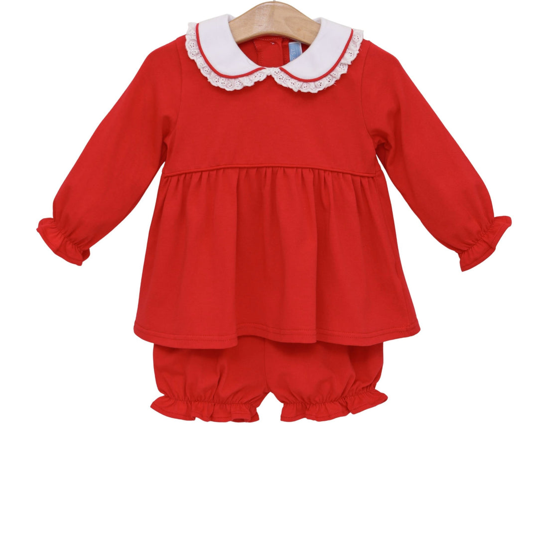 RED ELEANOR BLOOMER SET