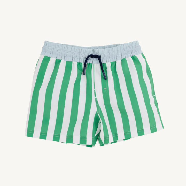 KAIWAH KELLY GREEN STRIPE TURTLE BAY SWIM TRUNKS
