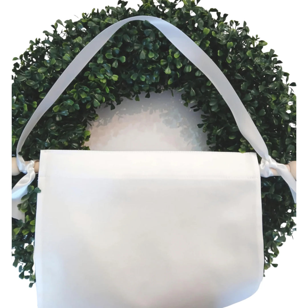 BABY BANNER WITH WHITE RIBBON