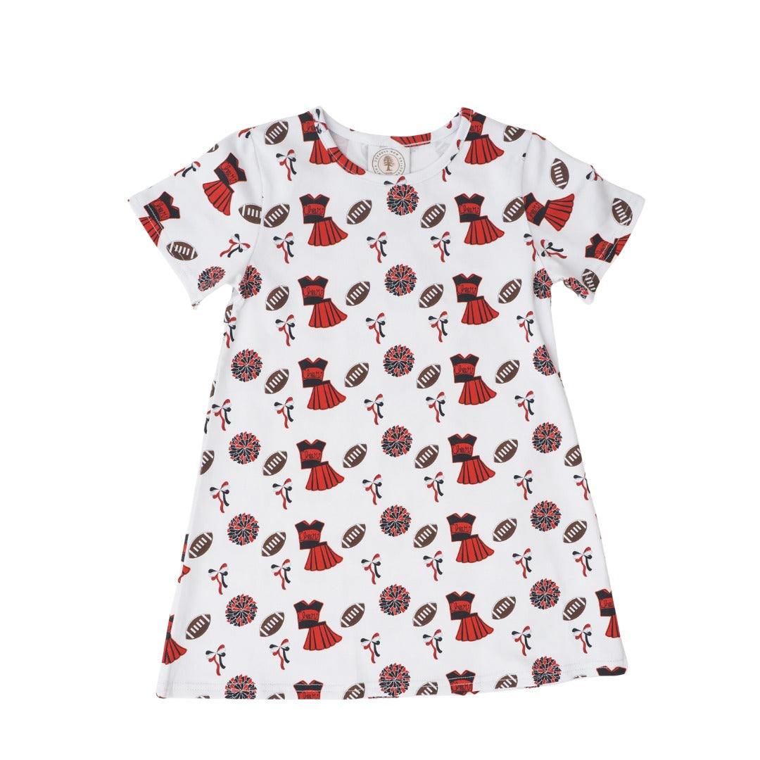 Varsity Red and Black Susie Swing Dress | Red Game Day Kids Outfit