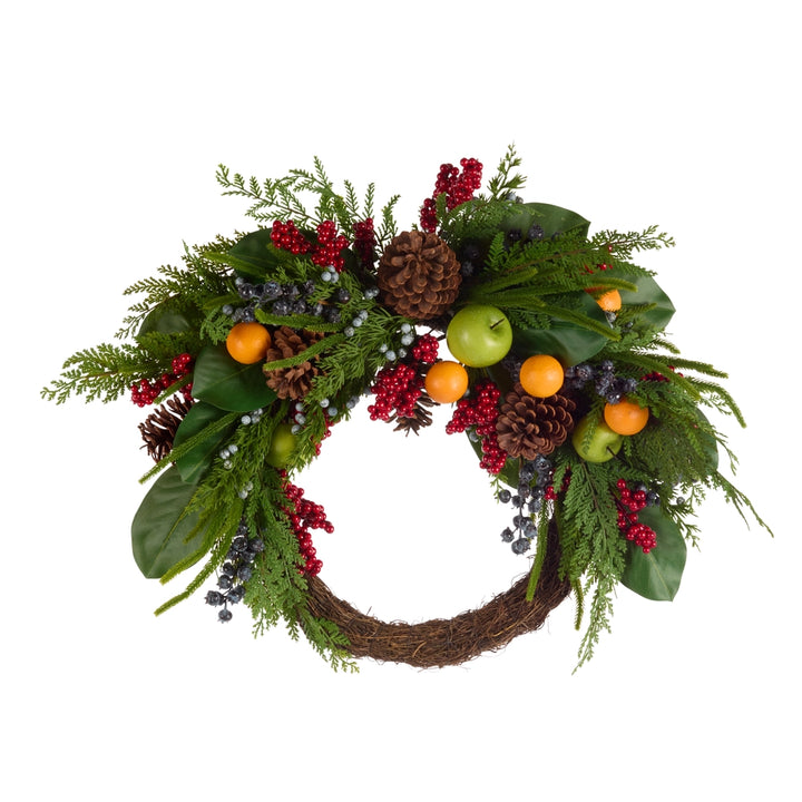 29" ASYMMETRICAL FRUIT WREATH