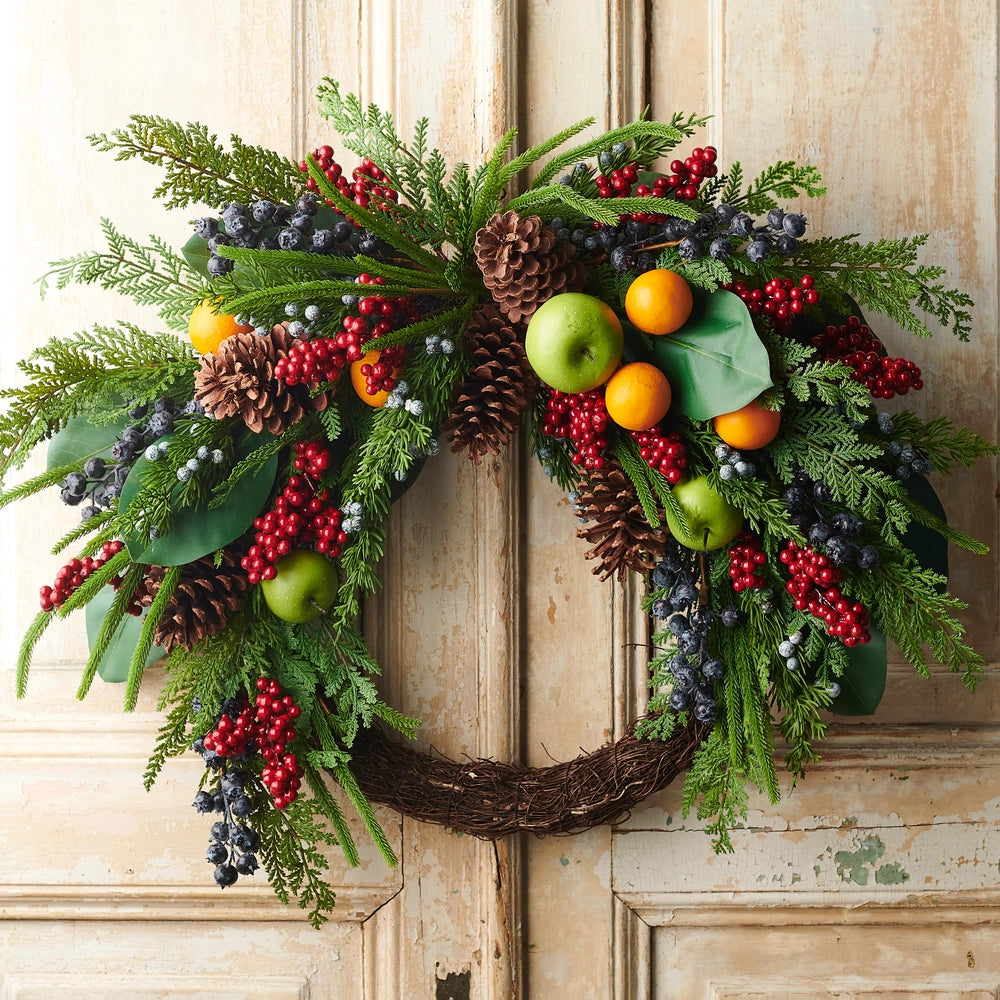 29" ASYMMETRICAL FRUIT WREATH