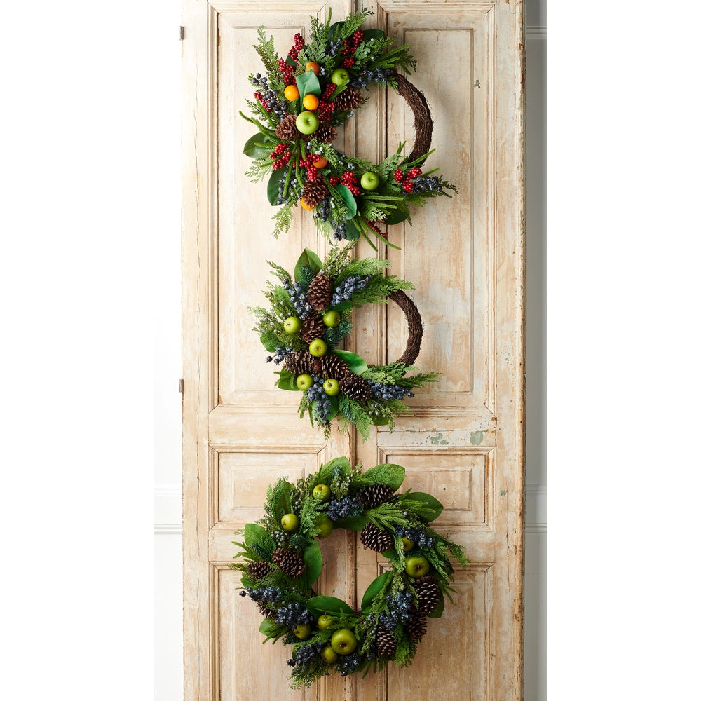29" ASYMMETRICAL FRUIT WREATH