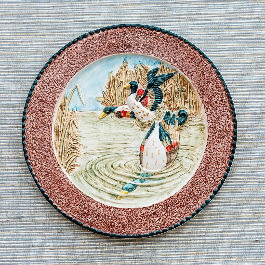WILDLIFE MALLARDS SWIMMING WALL PLATE