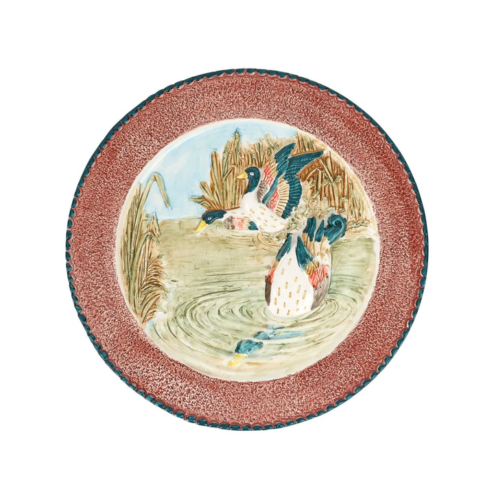 WILDLIFE MALLARDS SWIMMING WALL PLATE