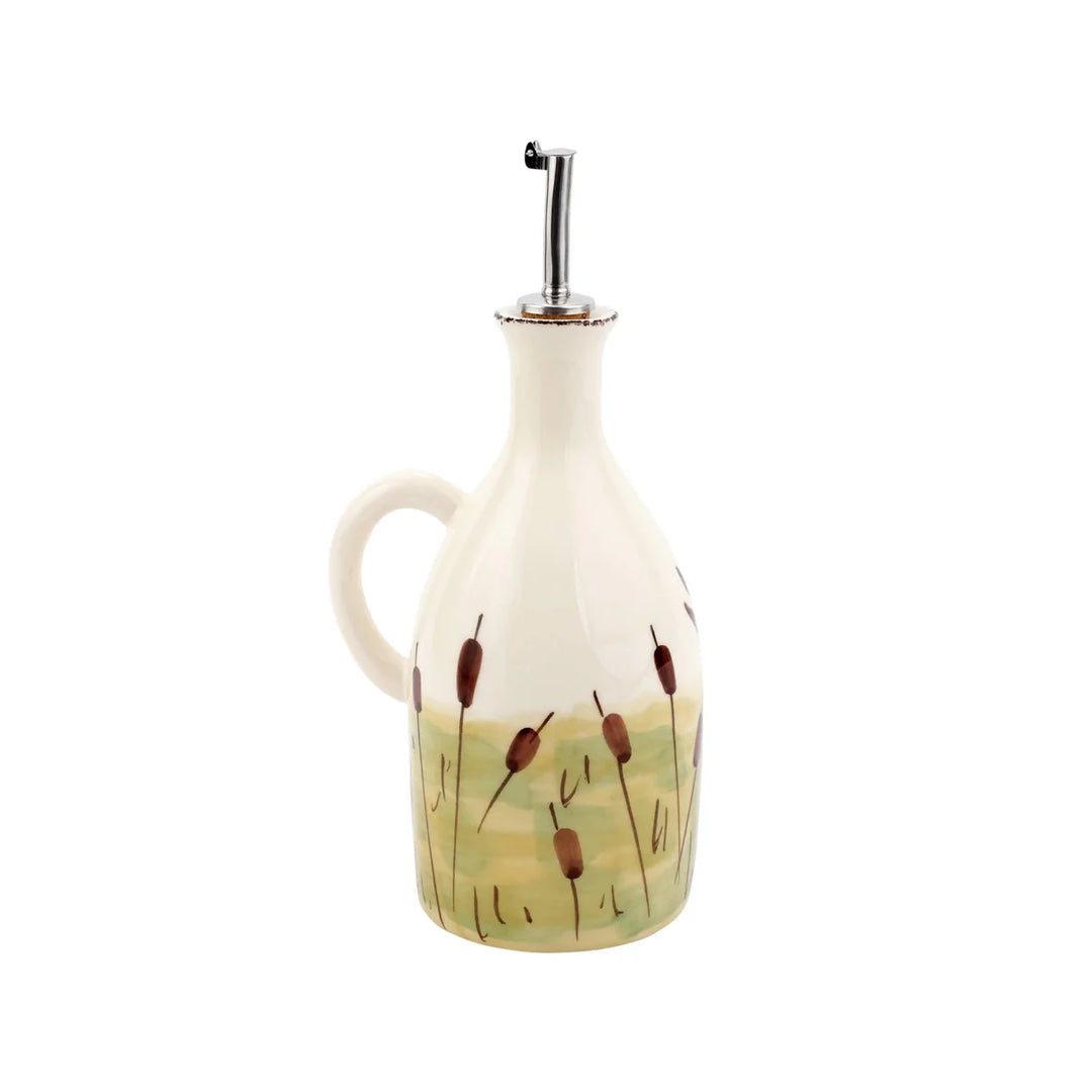 WILDLIFE PHEASANT HANDLED OLIVE OIL BOTTLE