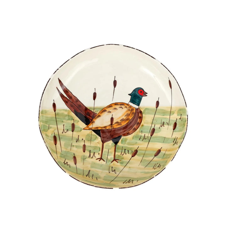 WILDLIFE PHEASANT SHALLOW BOWL
