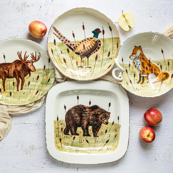 WILDLIFE PHEASANT SHALLOW BOWL