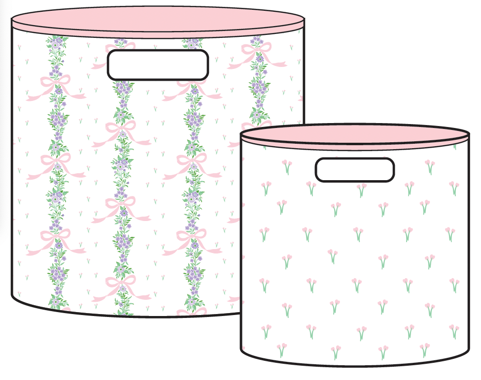 PINK FLORAL AND BOW STORAGE PACKS