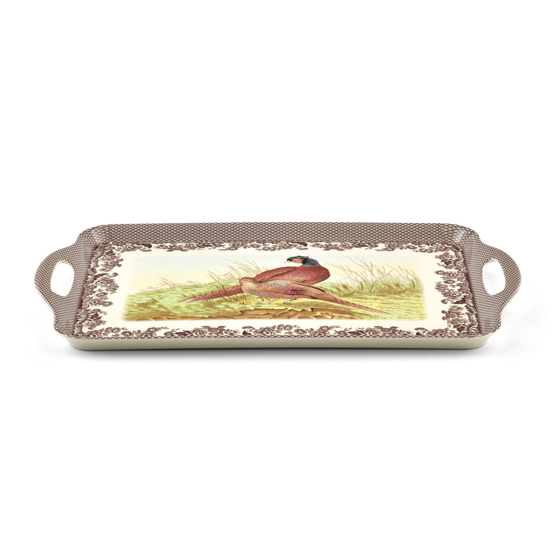 WOODLAND MELAMINE LARGE HANDLED TRAY