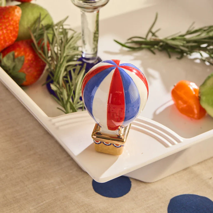 Nora Fleming Red, White, and Balloon Mini ceramic mini attachment for patriotic serving accent | Walker Boutique