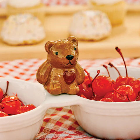 Nora Fleming Bear with Me Mini ceramic mini attachment for baby shower and family celebration accent | Walker Boutique