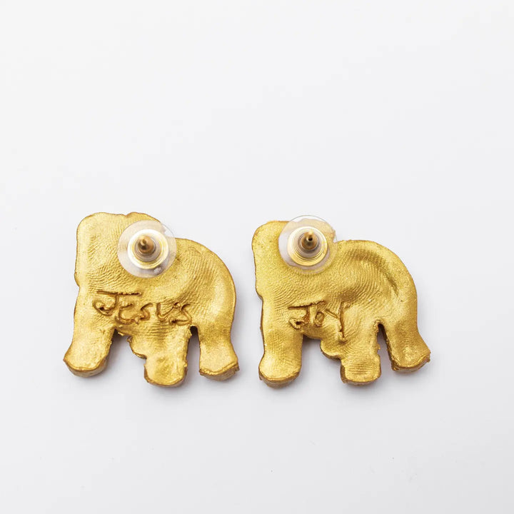 GOLD BULLDOG STUD EARRINGS