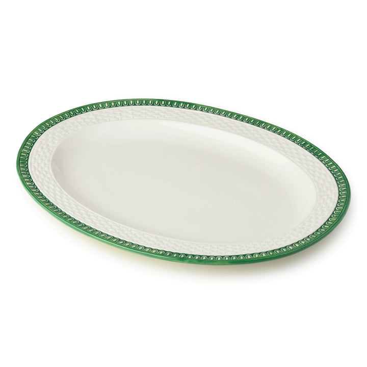 LE JARDIN EMBOSSED RATTAN OVAL PLATTER