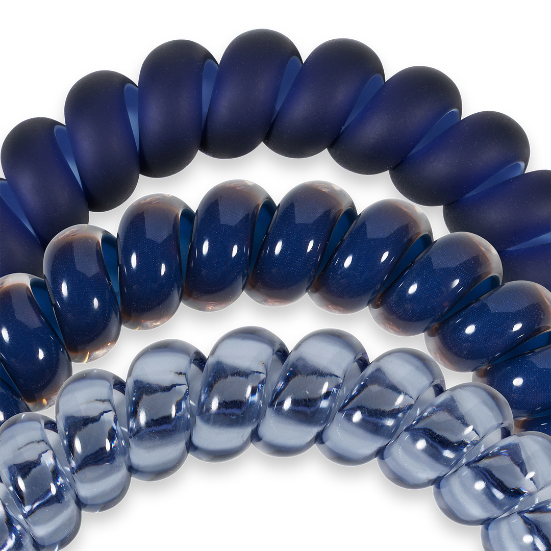 NIGHTFALL NAVY LARGE SPIRAL HAIR COILS