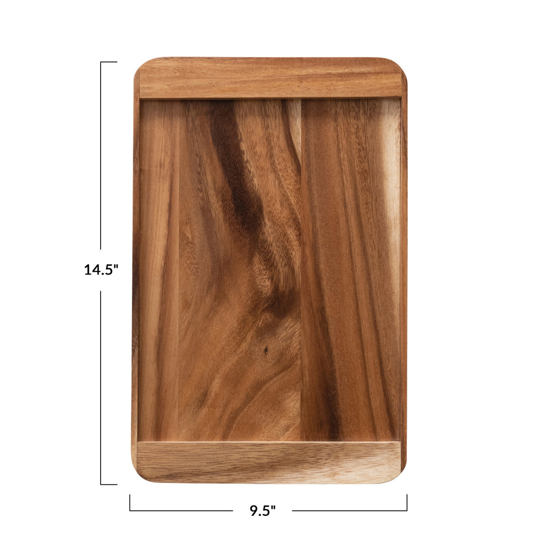 HANDLED SAUR WOOD SERVING BOARD