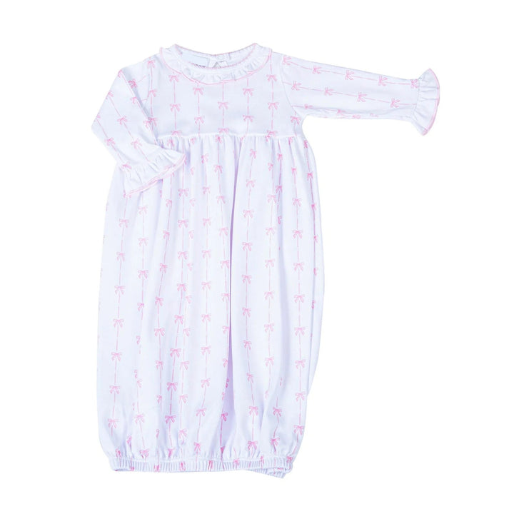 AMELIA'S CLASSIC BOW RUFFLE GATHERED GOWN