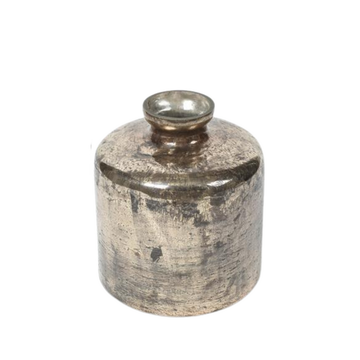 ANTIQUE COPPER MATTE GLASS BOTTLE VASE