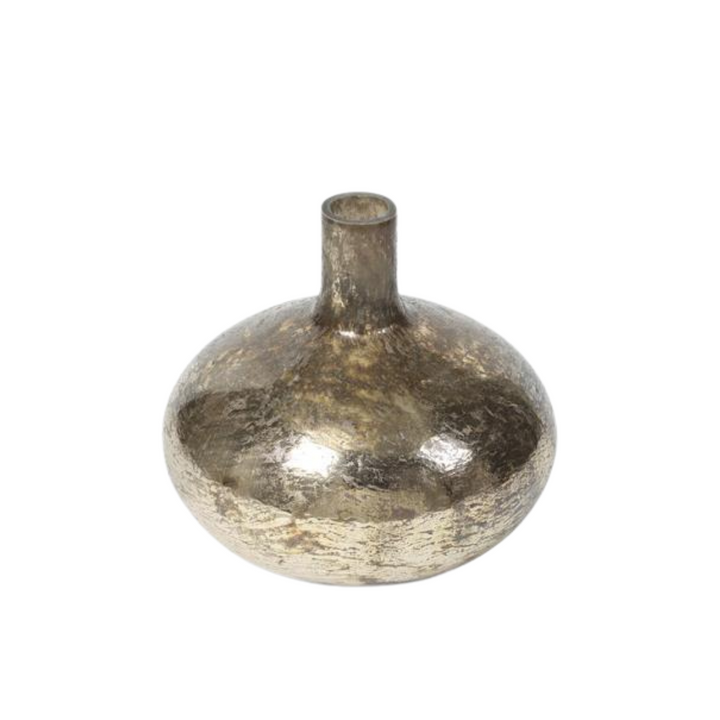 ANTIQUE COPPER MATTE GLASS BOTTLE VASE