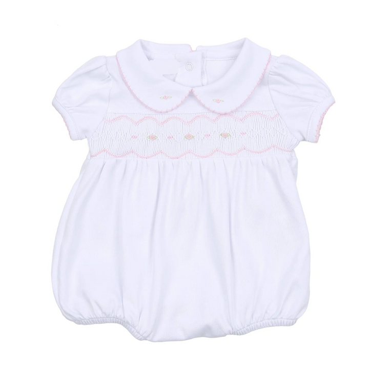 PINK AVA & ARCHIE SMOCKED BUBBLE