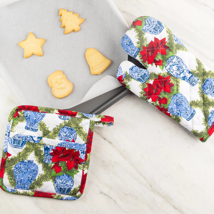 POINSETTIA OVEN MITT SET