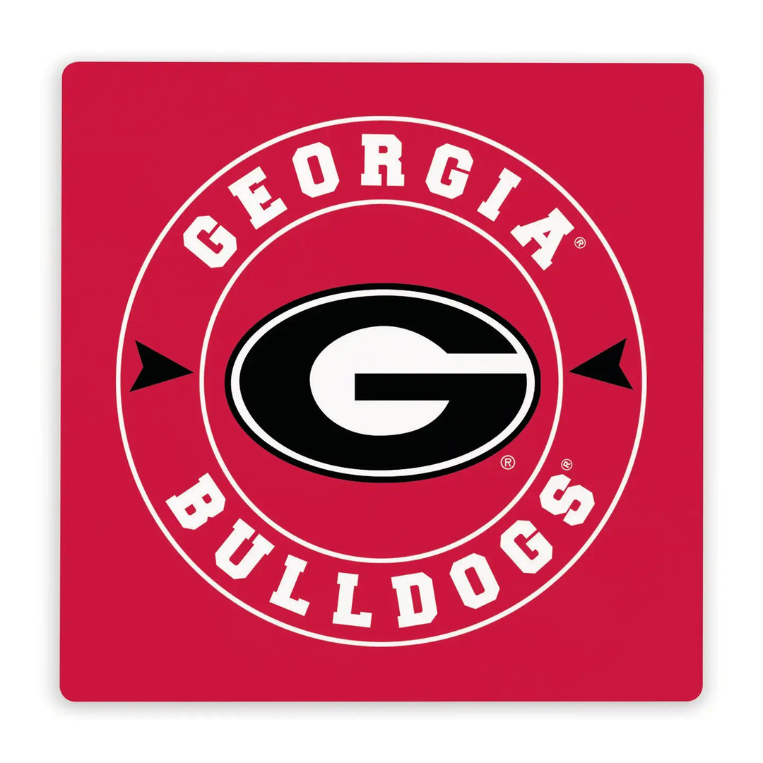 UGA COLLEGIATE CIRCLE LOGO COASTER S/2