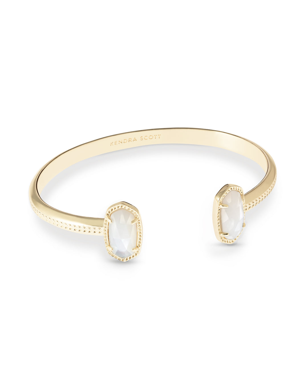 ELTON CUFF BRACELET, GOLD IVORY MOTHER OF PEARL