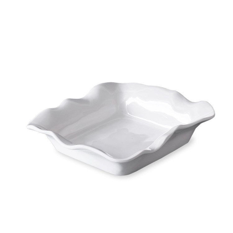 White melamine cocktail napkin holder on a white background