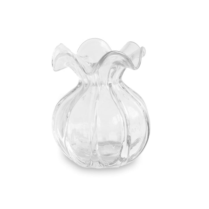 CLEAR VENTO ROUND BUD GLASS VASE