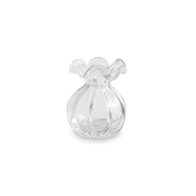 CLEAR VENTO ROUND BUD GLASS VASE