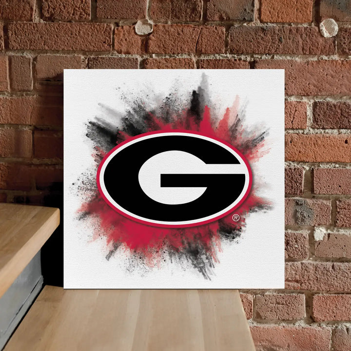 UNIVERSITY OF GEORGIA COLLEGIATE COLOR SPLASH CANVAS ART