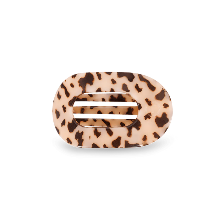 TELETIES FLAT ROUND HAIR CLIP BLONDE TORTOISE