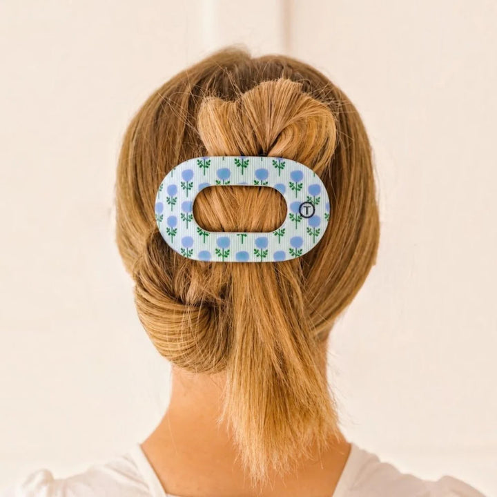 TELETIES X LAURA PARK | BLUE MARIGOLD FLAT ROUND HAIR
CLIP