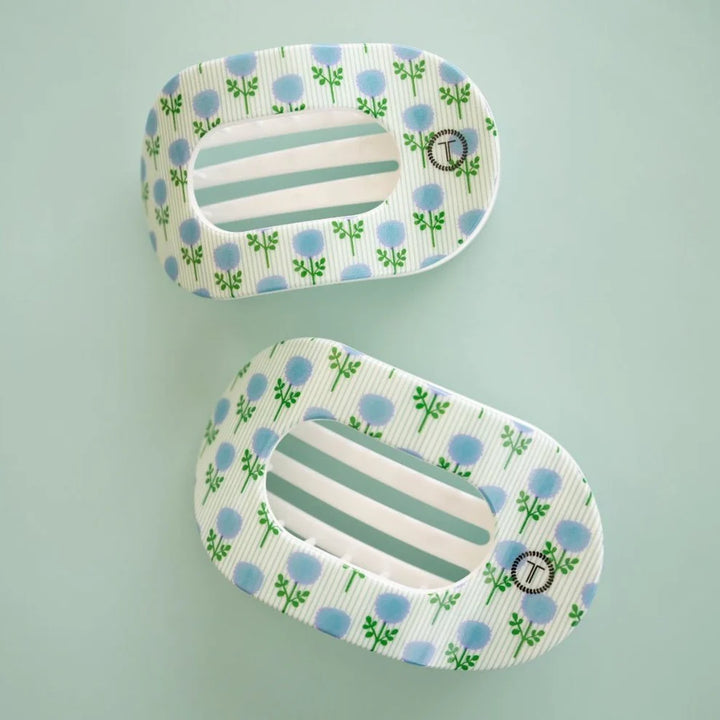 TELETIES X LAURA PARK | BLUE MARIGOLD FLAT ROUND HAIR
CLIP