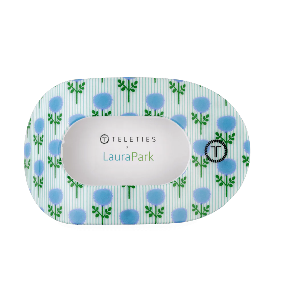 TELETIES X LAURA PARK | BLUE MARIGOLD FLAT ROUND HAIR
CLIP