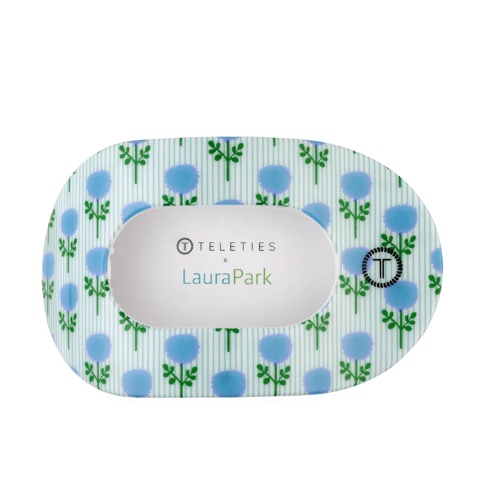 TELETIES X LAURA PARK | BLUE MARIGOLD FLAT ROUND HAIR
CLIP