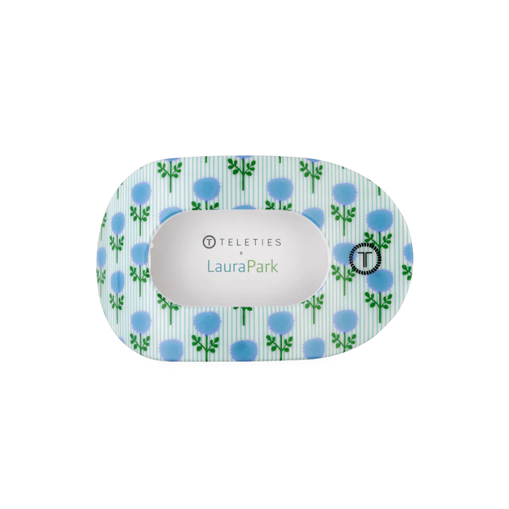 TELETIES X LAURA PARK | BLUE MARIGOLD FLAT ROUND HAIR
CLIP